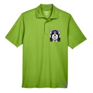 Chill Dawg Fashionable Dog Puppy Music Maltese Hip Hop Men's Origin Performance Piqué Polo