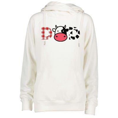 Cow Dad Funny Daddy Cow Lover Farmer Cows Womens Funnel Neck Pullover Hood