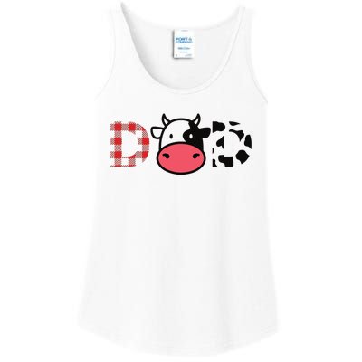 Cow Dad Funny Daddy Cow Lover Farmer Cows Ladies Essential Tank