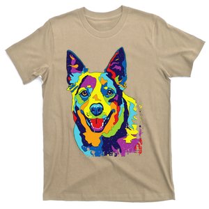 Cattle Dog Funny Australian Cattle Dog PopArt T-Shirt