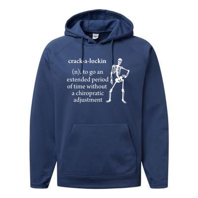 Chiropractor Definition Funny Chiropractic Humor Chiro Lover Funny Gift Performance Fleece Hoodie