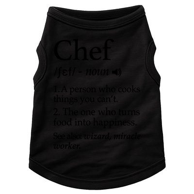 Chef Definition Funny Line Saying Cook Cooking Gifts Chefs T Doggie Tank