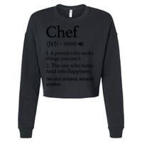 Chef Definition Funny Line Saying Cook Cooking Gifts Chefs T Cropped Pullover Crew