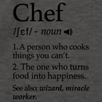 Chef Definition Funny Line Saying Cook Cooking Gifts Chefs T Vector Backpack