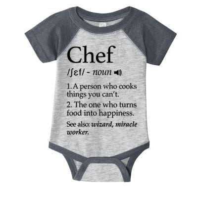 Chef Definition Funny Line Saying Cook Cooking Gifts Chefs T Infant Baby Jersey Bodysuit