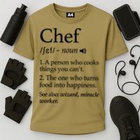 Chef Definition Funny Line Saying Cook Cooking Gifts Chefs T Cooling Performance Crew T-Shirt
