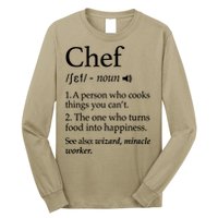 Chef Definition Funny Line Saying Cook Cooking Gifts Chefs T Long Sleeve Shirt