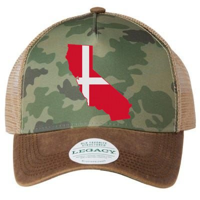 California Denmark Flag Map Legacy Tie Dye Trucker Hat