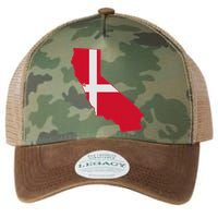California Denmark Flag Map Legacy Tie Dye Trucker Hat