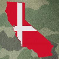California Denmark Flag Map Legacy Tie Dye Trucker Hat