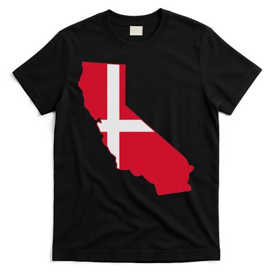 California Denmark Flag Map T-Shirt