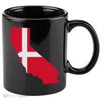 California Denmark Flag Map 11oz C Handle Ceramic Mug