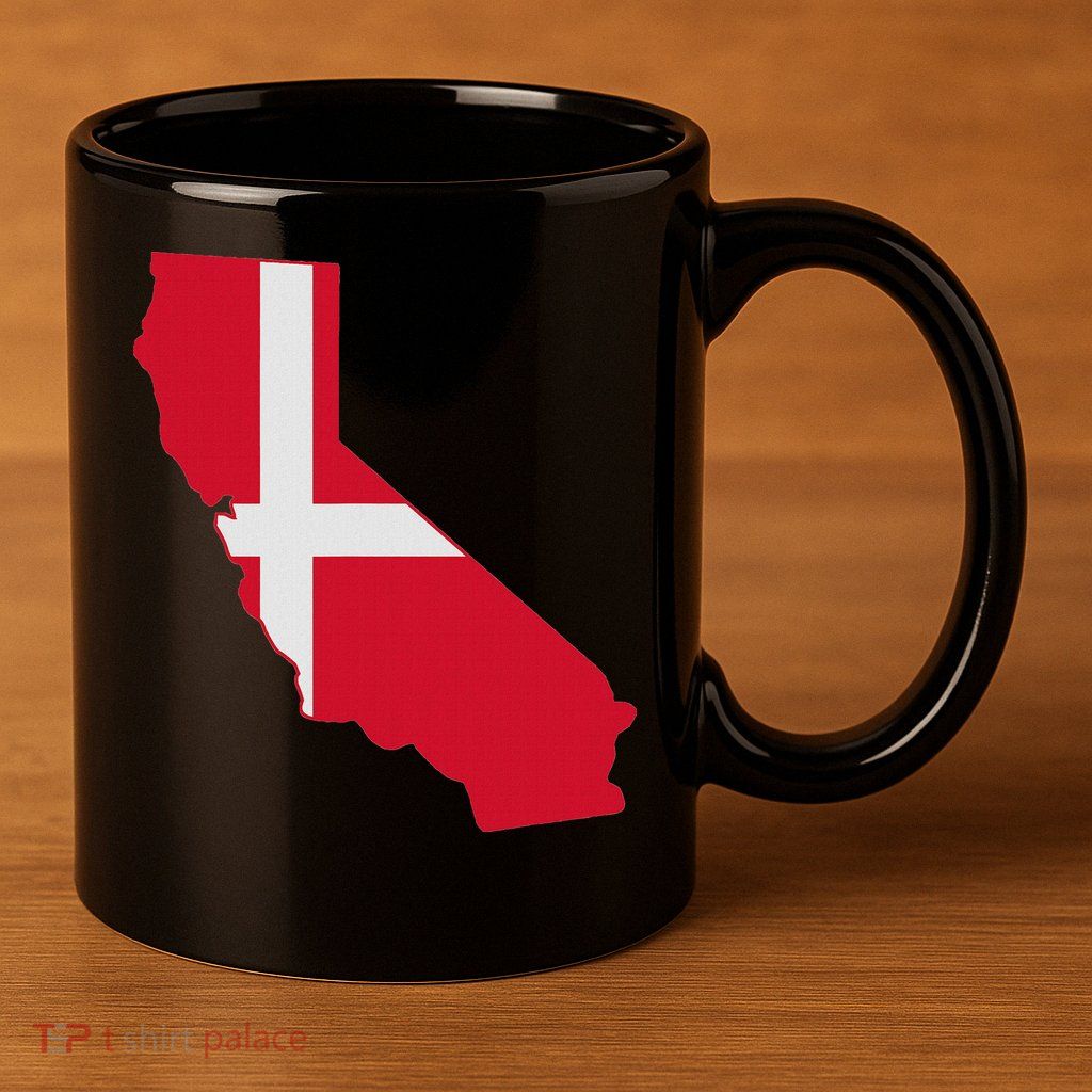 California Denmark Flag Map 11oz C Handle Ceramic Mug