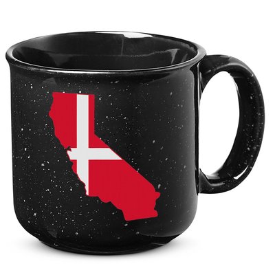California Denmark Flag Map 15oz Campfire Ceramic Mug