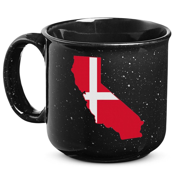 California Denmark Flag Map 15oz Campfire Ceramic Mug