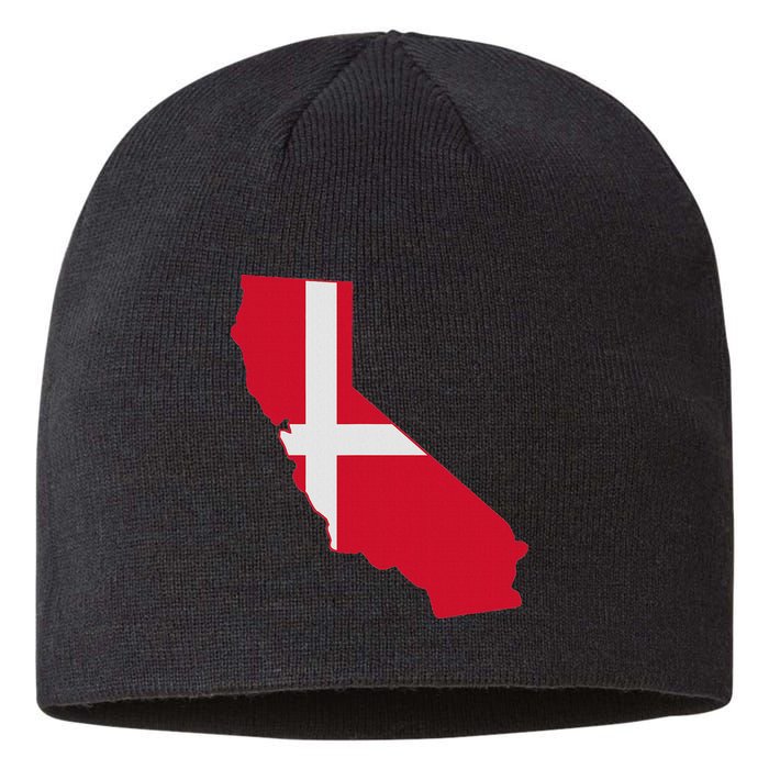 California Denmark Flag Map Sustainable Beanie