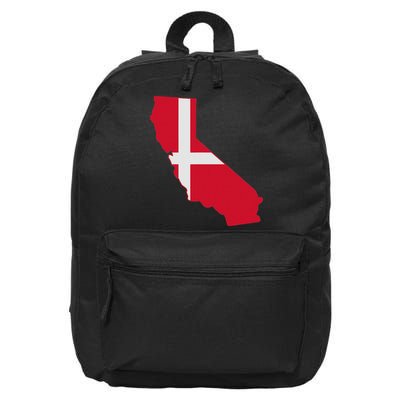 California Denmark Flag Map 16 in Basic Backpack