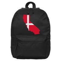 California Denmark Flag Map 16 in Basic Backpack