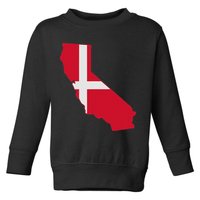 California Denmark Flag Map Toddler Sweatshirt