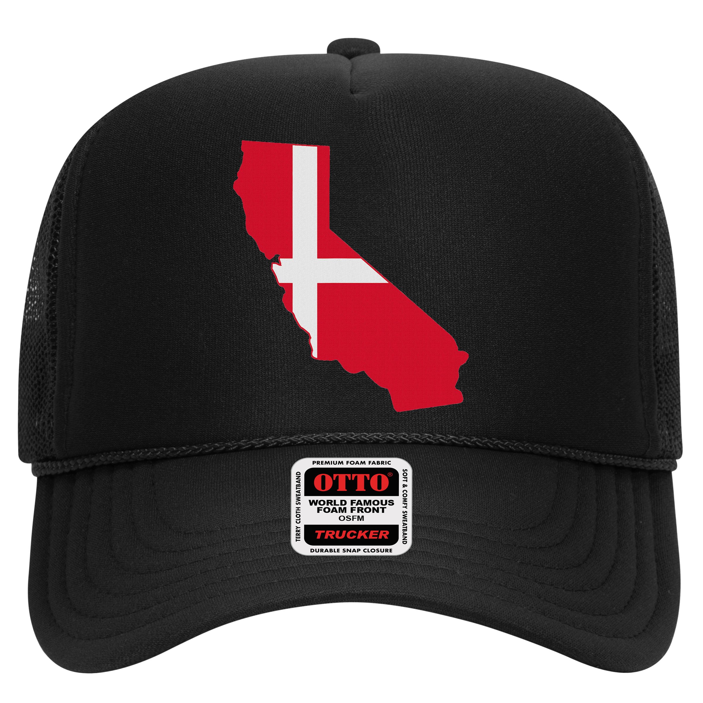 California Denmark Flag Map Hat