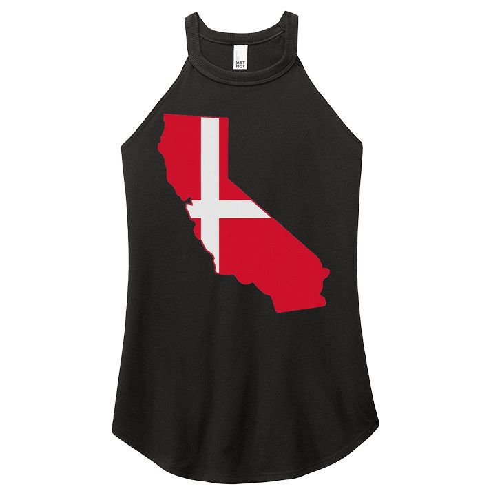 California Denmark Flag Map Women's Perfect Tri Rocker Tank