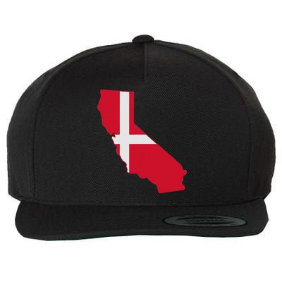 California Denmark Flag Map Wool Snapback Cap