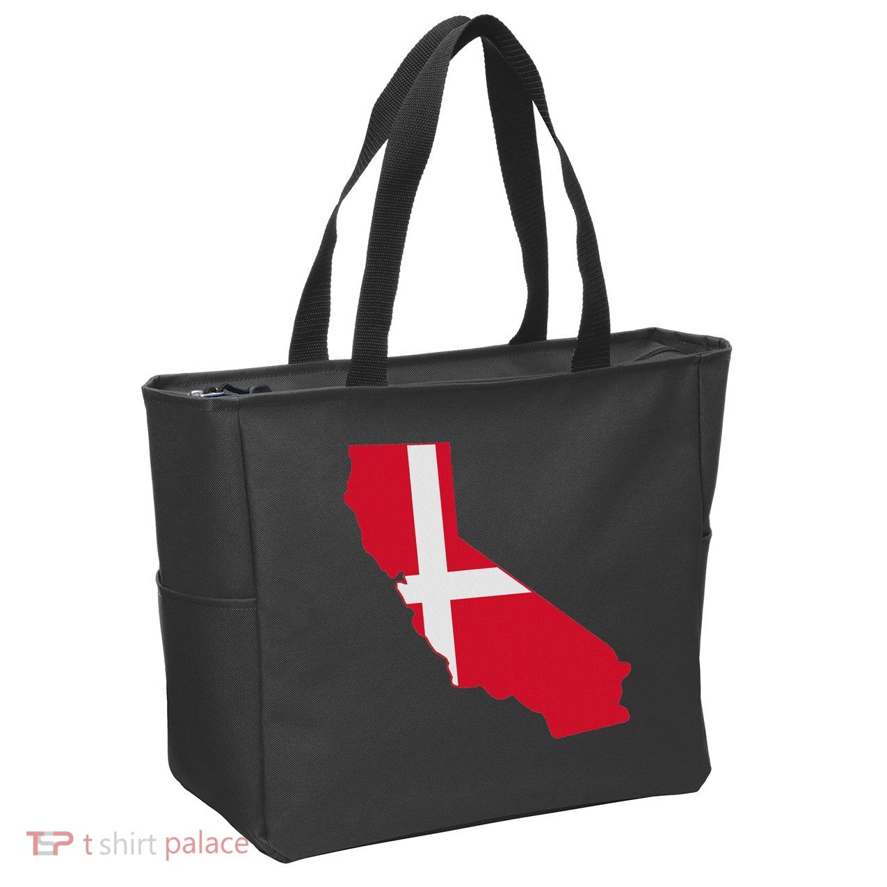 California Denmark Flag Map Zip Tote Bag