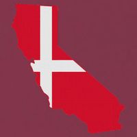 California Denmark Flag Map 16oz Travel Tumbler