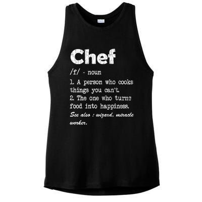 Chef Definition Funny Cook Cooking Graphic Funny Gift Ladies PosiCharge Tri-Blend Wicking Tank