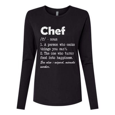 Chef Definition Funny Cook Cooking Graphic Funny Gift Womens Cotton Relaxed Long Sleeve T-Shirt