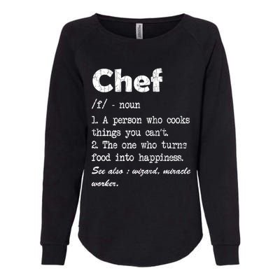 Chef Definition Funny Cook Cooking Graphic Funny Gift Womens California Wash Sweatshirt