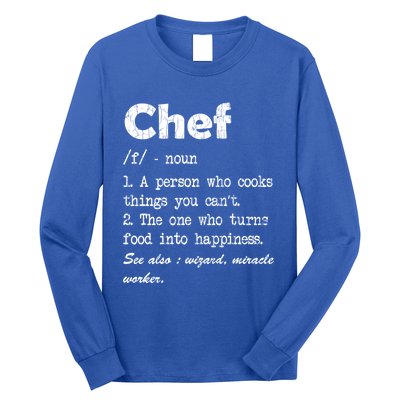 Chef Definition Funny Cook Cooking Graphic Funny Gift Long Sleeve Shirt