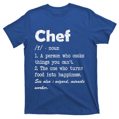 Chef Definition Funny Cook Cooking Graphic Funny Gift T-Shirt