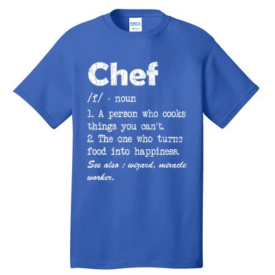 Chef Definition Funny Cook Cooking Graphic Funny Gift Tall T-Shirt