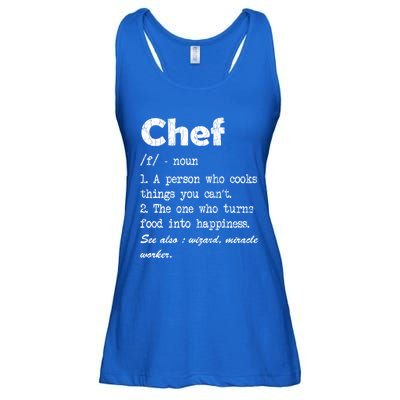 Chef Definition Funny Cook Cooking Graphic Funny Gift Ladies Essential Flowy Tank