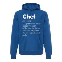 Chef Definition Funny Cook Cooking Graphic Funny Gift Premium Hoodie