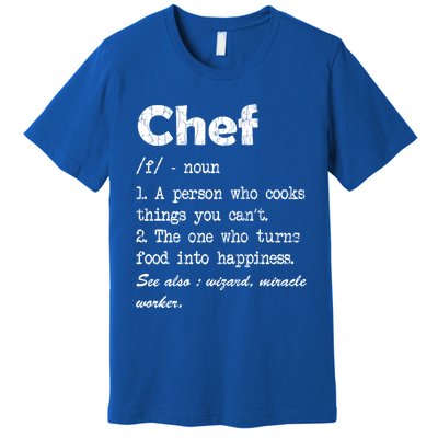 Chef Definition Funny Cook Cooking Graphic Funny Gift Premium T-Shirt