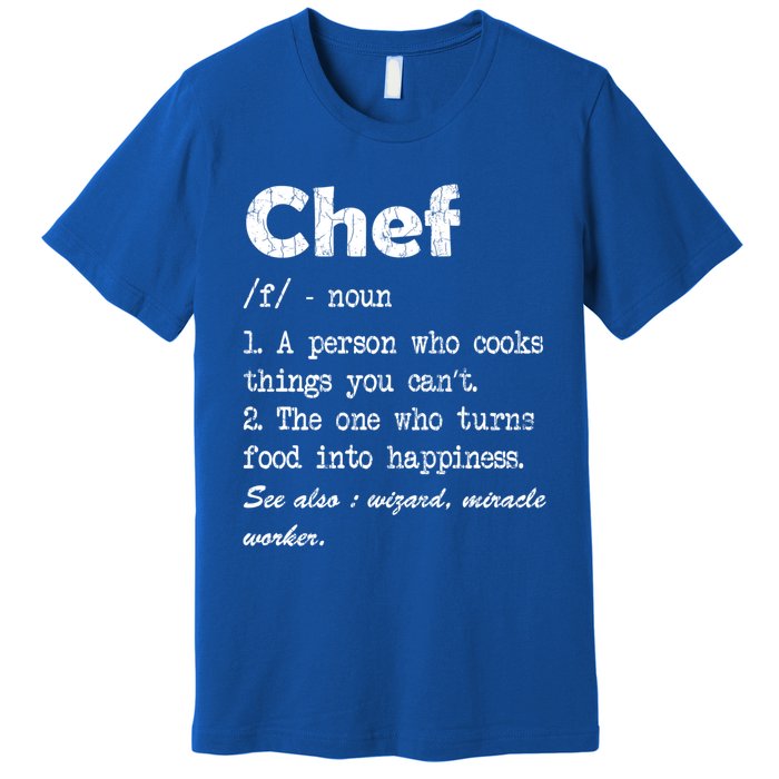 Chef Definition Funny Cook Cooking Graphic Funny Gift Premium T-Shirt