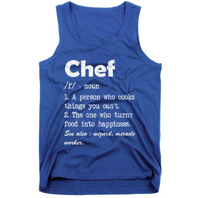 Chef Definition Funny Cook Cooking Graphic Funny Gift Tank Top