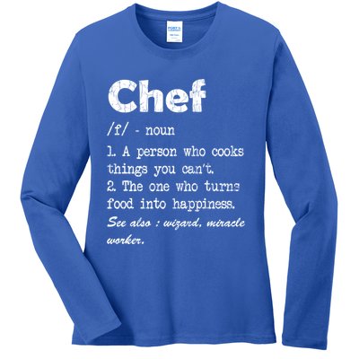 Chef Definition Funny Cook Cooking Graphic Funny Gift Ladies Long Sleeve Shirt