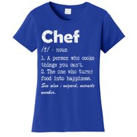 Chef Definition Funny Cook Cooking Graphic Funny Gift Women's T-Shirt