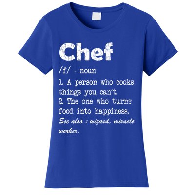 Chef Definition Funny Cook Cooking Graphic Funny Gift Women's T-Shirt