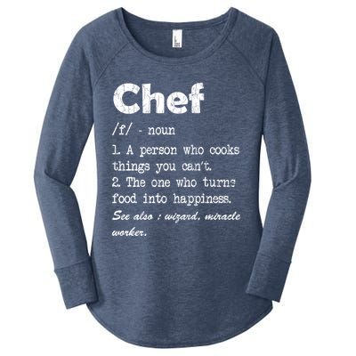 Chef Definition Funny Cook Cooking Graphic Funny Gift Women's Perfect Tri Tunic Long Sleeve Shirt