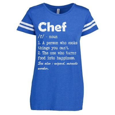 Chef Definition Funny Cook Cooking Graphic Funny Gift Enza Ladies Jersey Football T-Shirt