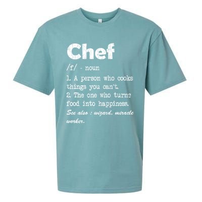 Chef Definition Funny Cook Cooking Graphic Funny Gift Sueded Cloud Jersey T-Shirt