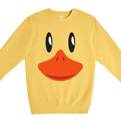 Cute Duck Face Awesome Halloween Costume Gift Premium Crewneck Sweatshirt