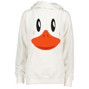 Cute Duck Face Awesome Halloween Costume Gift Womens Funnel Neck Pullover Hood