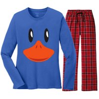 Cute Duck Face Awesome Halloween Costume Gift Women's Long Sleeve Flannel Pajama Set 