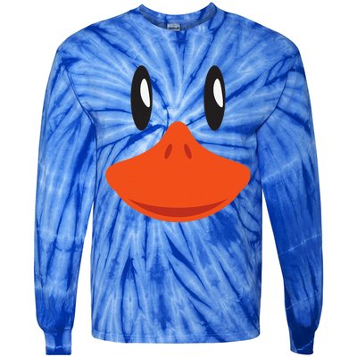 Cute Duck Face Awesome Halloween Costume Gift Tie-Dye Long Sleeve Shirt