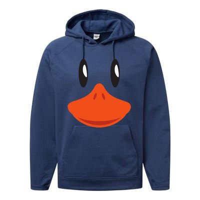 Cute Duck Face Awesome Halloween Costume Gift Performance Fleece Hoodie